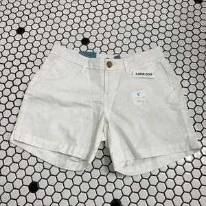 NWT old navy white shorts size 0 5 inch